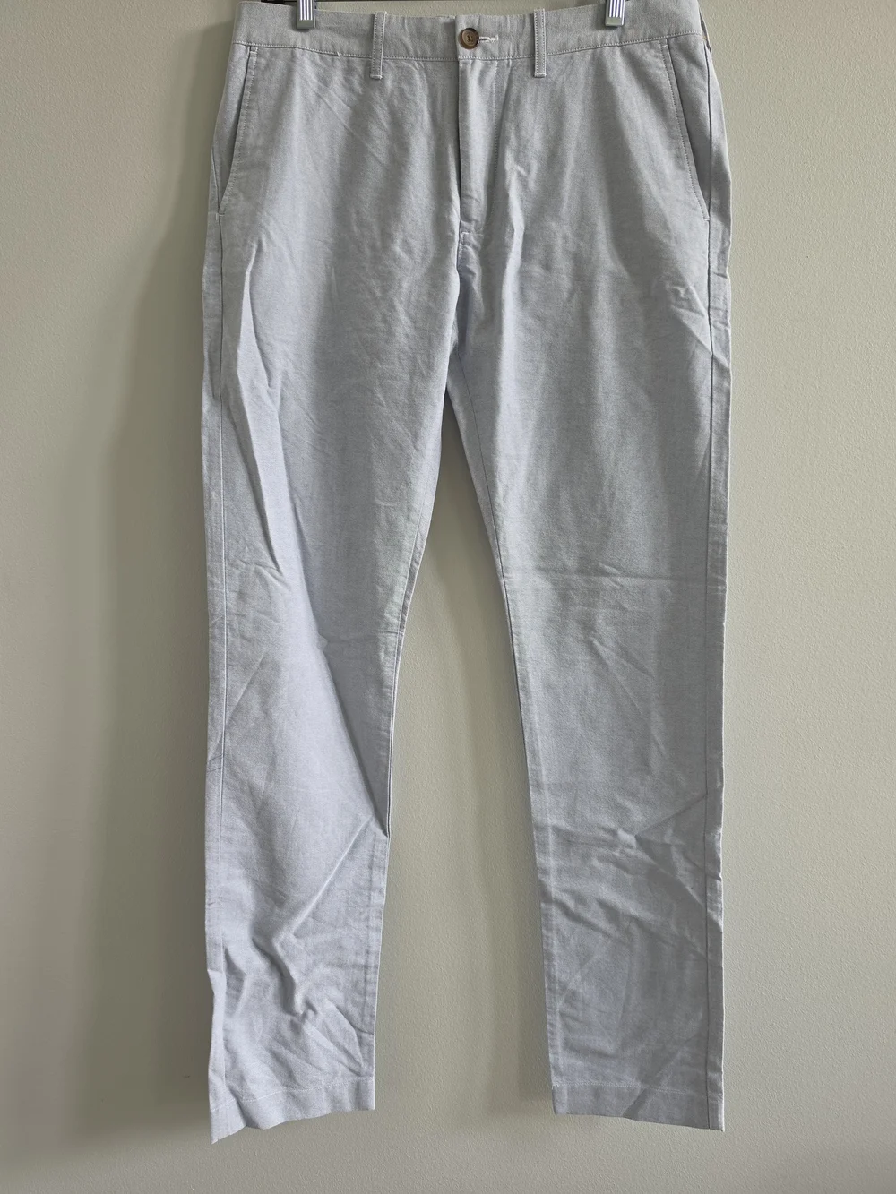 J.Crew Driggs Slim Fit Pants Mens 32x34 Blue White Oxford Chino